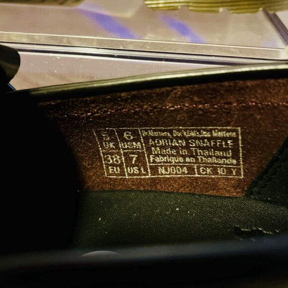 Dr Martens Adrian Snaffle Cherry Red Arcadia Leather Loafers M6 W 7 Kiltie Gold - Picture 6 of 8